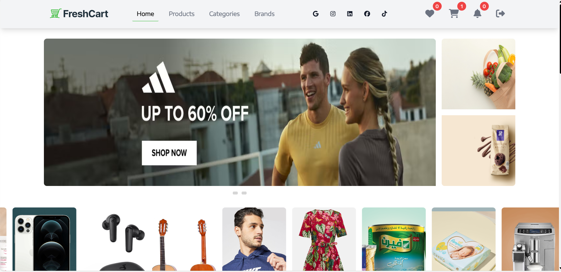 Ecommerce App –  Fresh Cart (Angular)